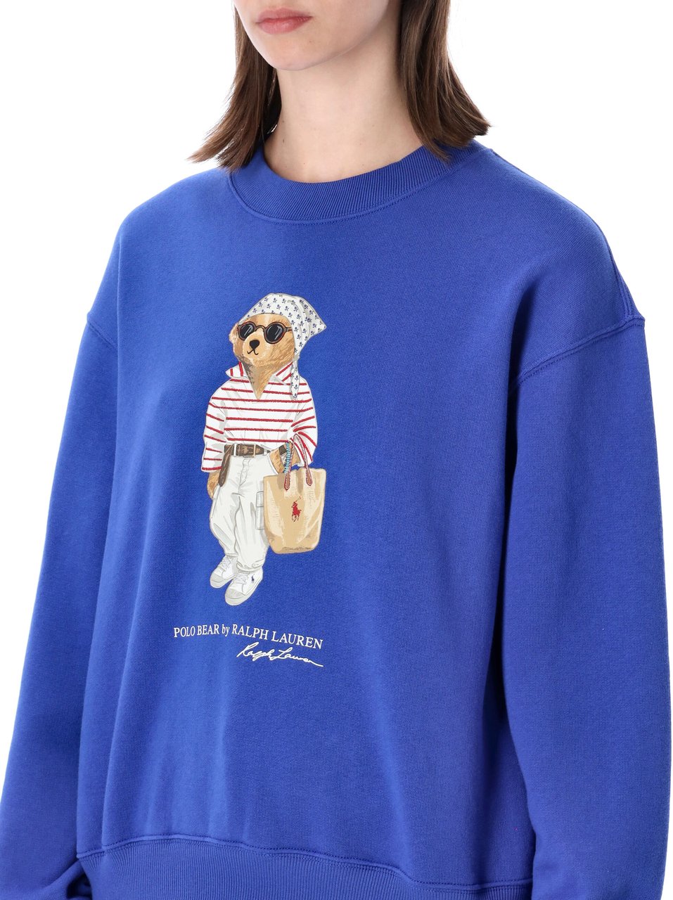 Ralph Lauren Bear Crew Neck Fleece Gala Blue Blauw