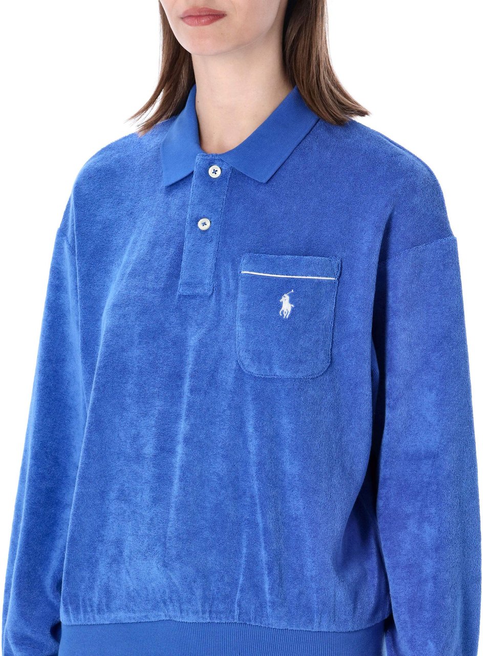 Ralph Lauren Polo Fleece Spugna Gala Blue Blauw