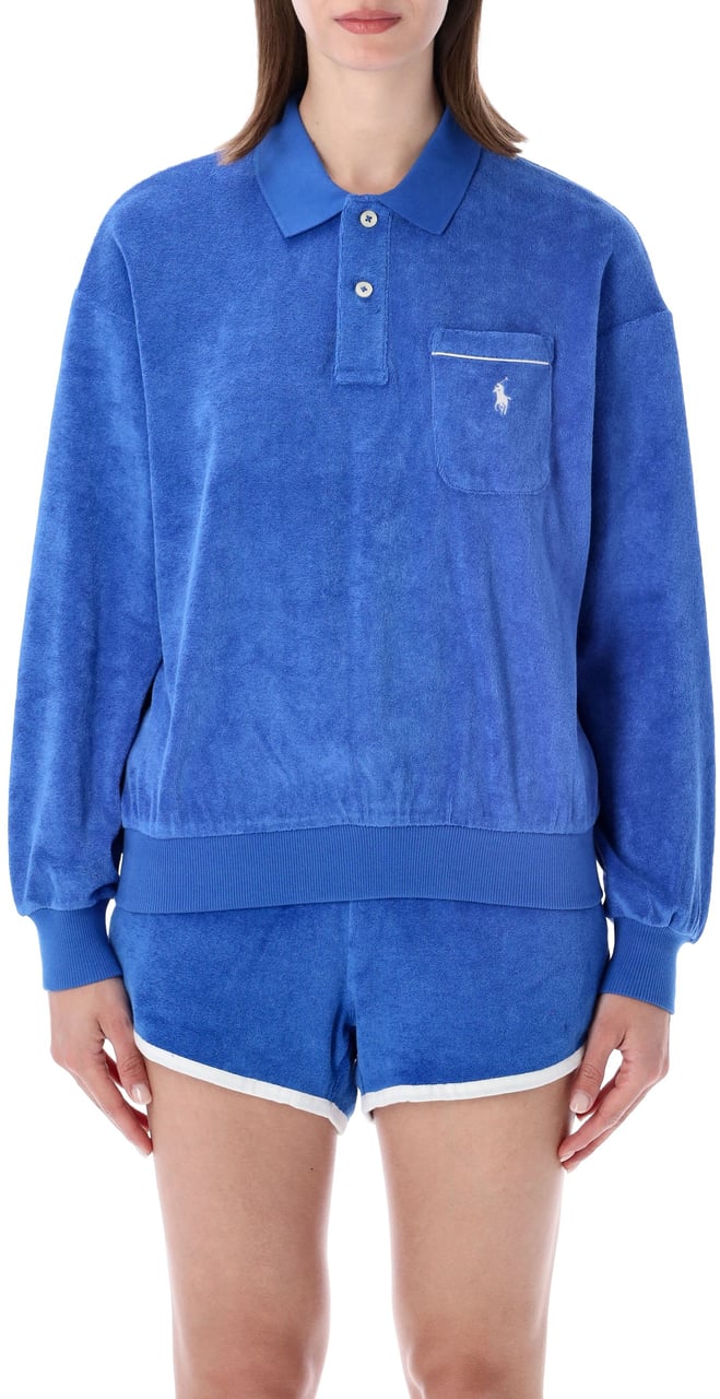 Ralph Lauren Polo Fleece Spugna Gala Blue Blauw