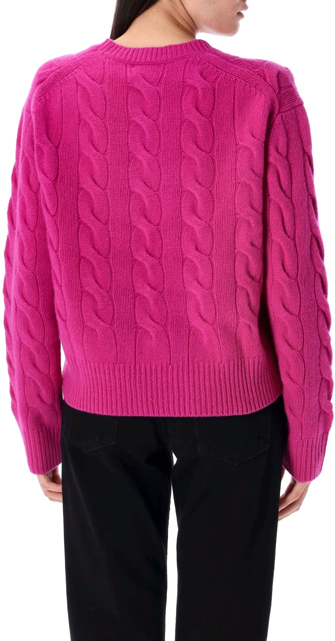 Ralph Lauren Crop Knit Cable Fucsia Roze