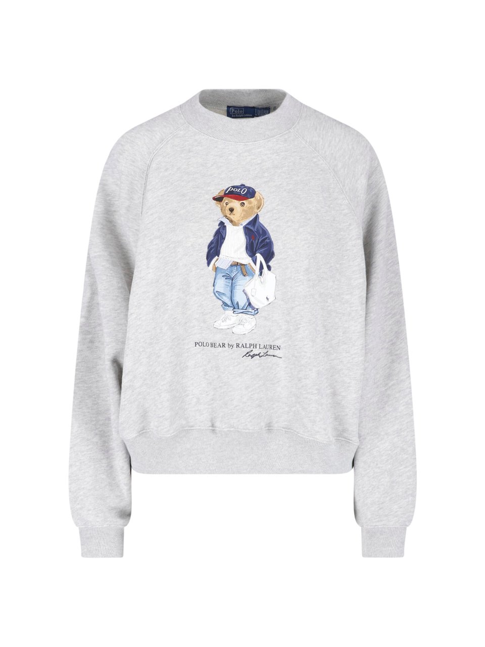 Ralph Lauren Grey Polo Bear Crewneck Sweatshirt Grijs