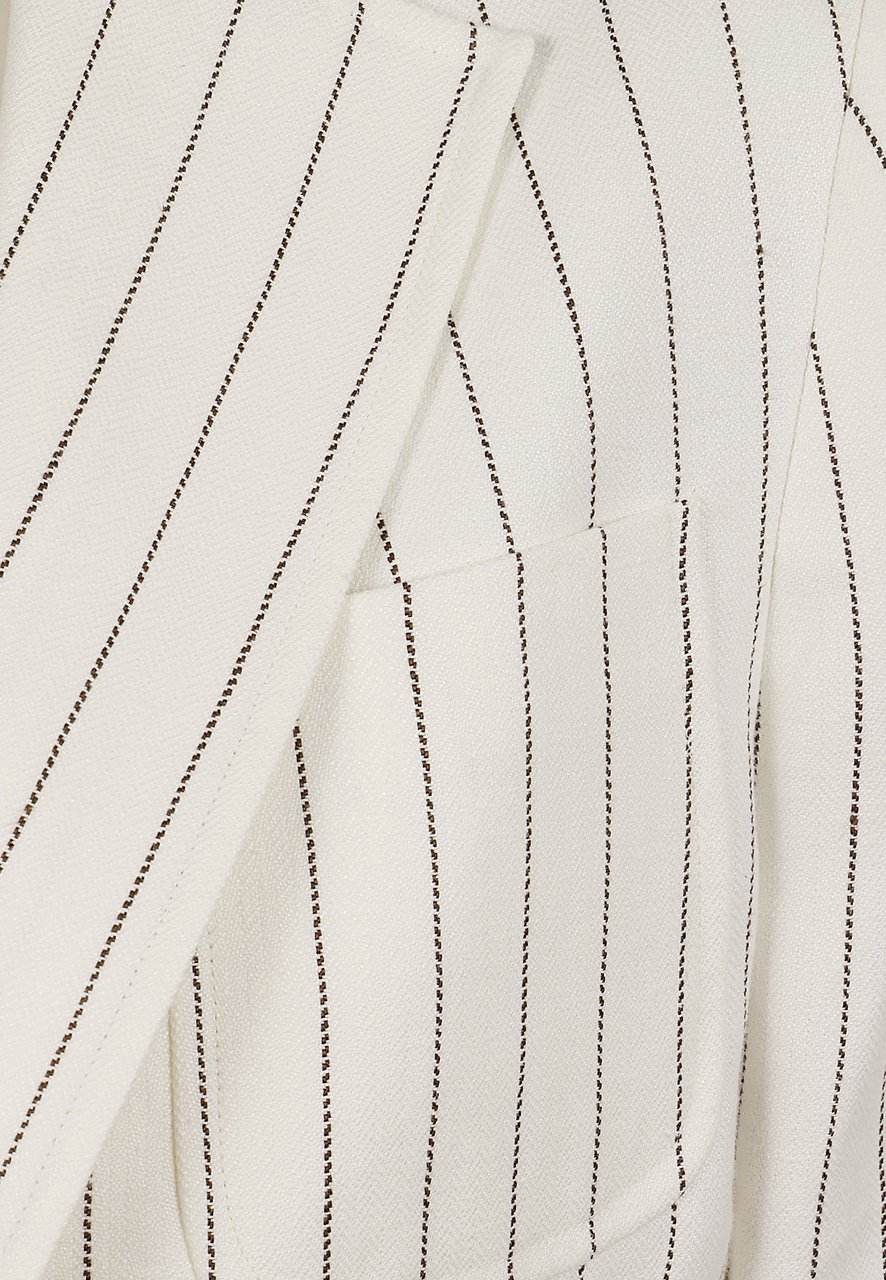 Ralph Lauren Ivy League Blazer in Textured Cream Hemp Neutraal