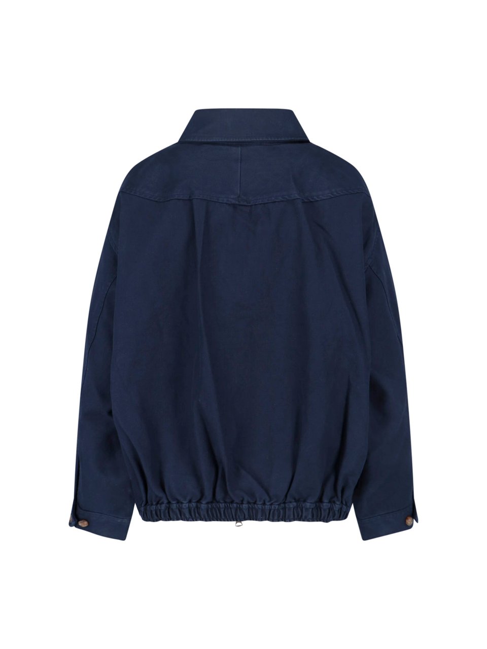 Ralph Lauren Blue Embroidered Cotton Zip Jacket Blauw