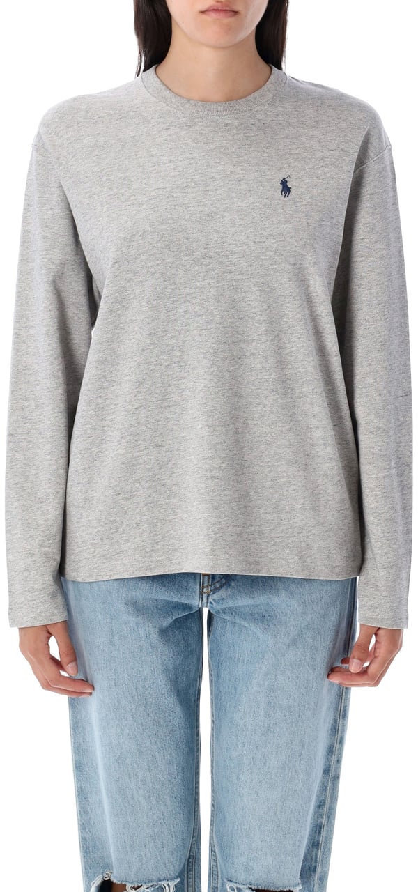 Ralph Lauren Classic Tshirt Ls Cobbleton Heather Grijs
