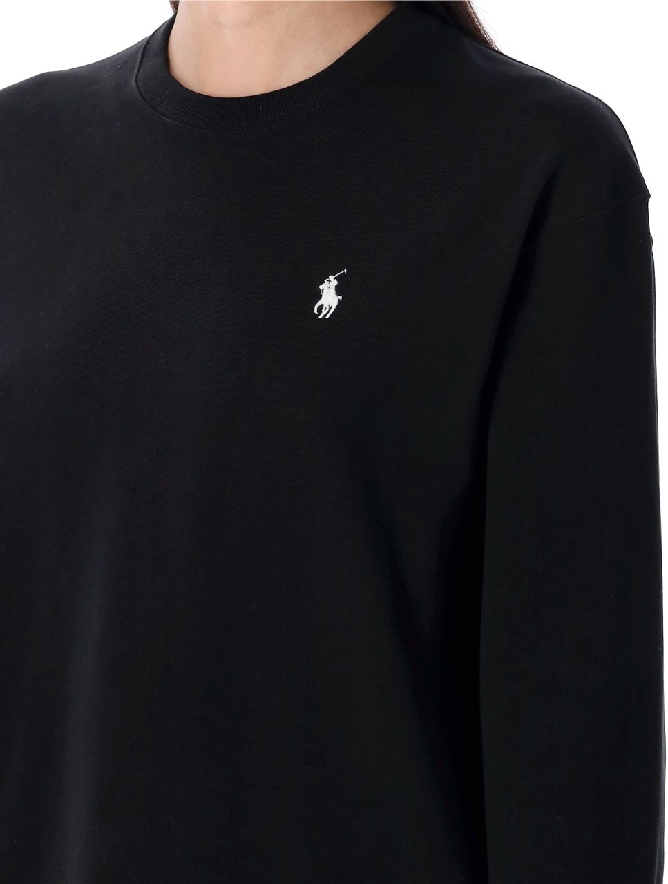 Ralph Lauren Classic Tshirt Ls Polo Black Zwart