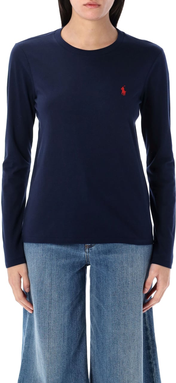 Ralph Lauren Classic Tshirt Ls Cruise Navy Blauw