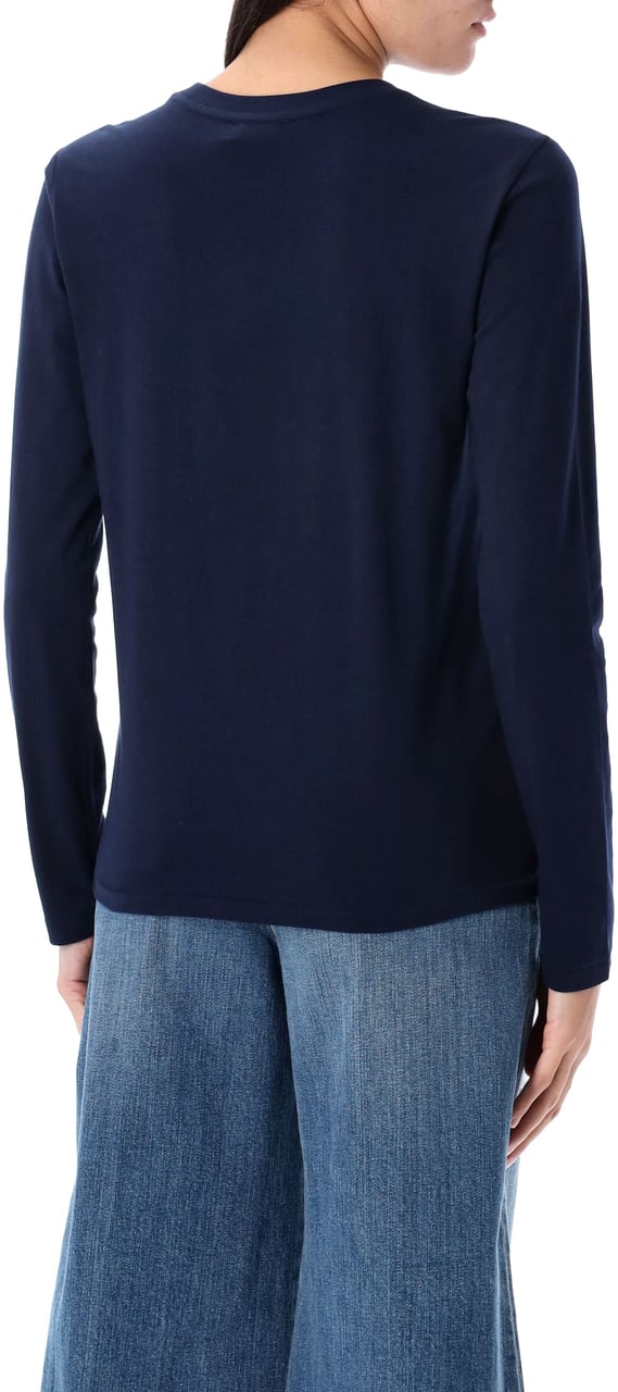 Ralph Lauren Classic Tshirt Ls Cruise Navy Blauw