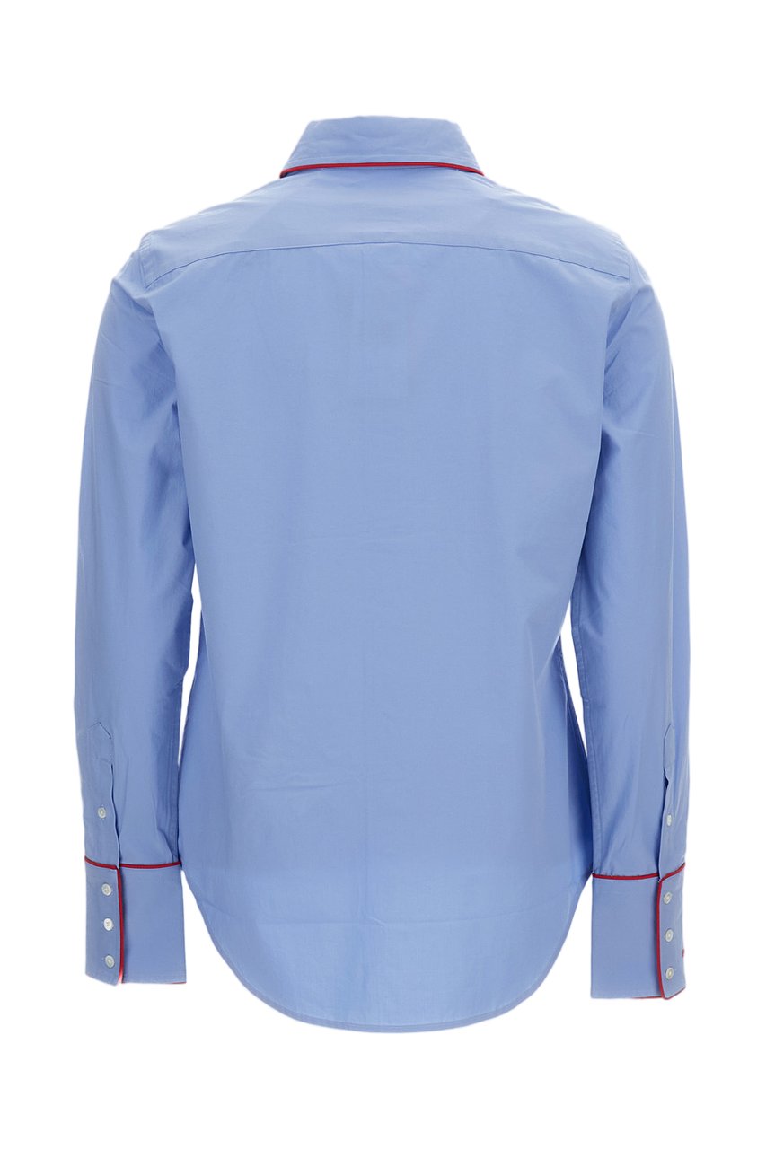 Ralph Lauren Light Blue Stretch Fit Cotton Poplin Shirt Blauw