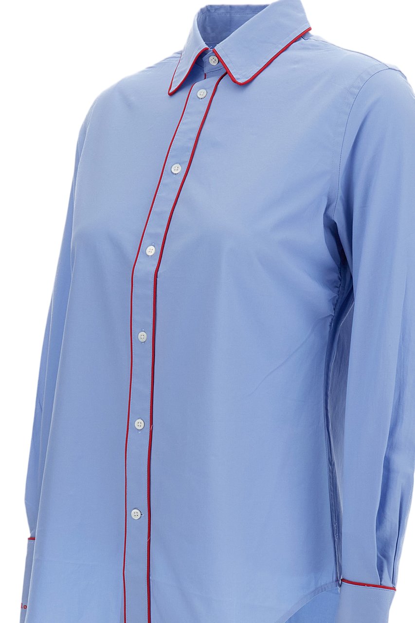 Ralph Lauren Light Blue Stretch Fit Cotton Poplin Shirt Blauw