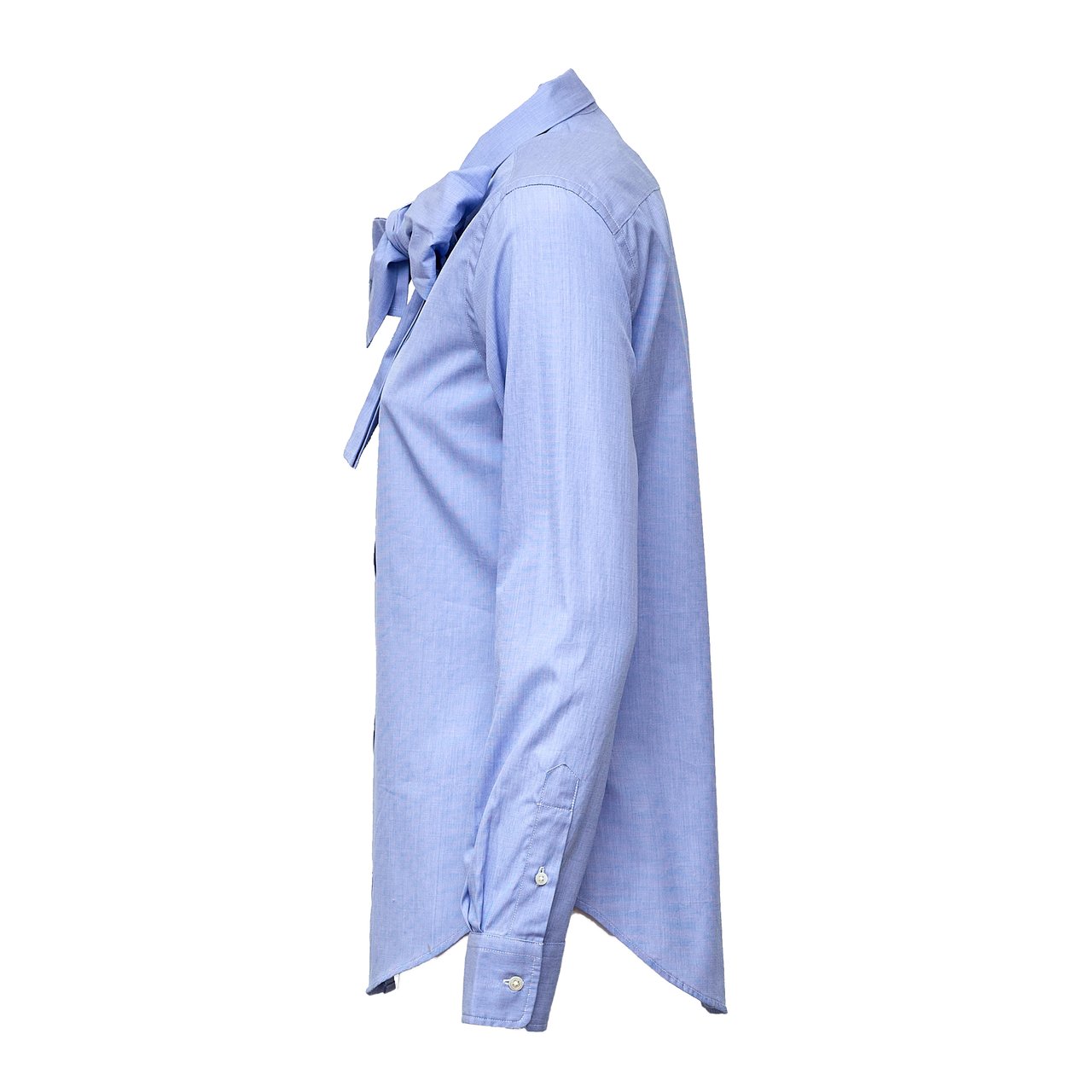 Ralph Lauren Cotton Poplin Slim Blouse Blauw