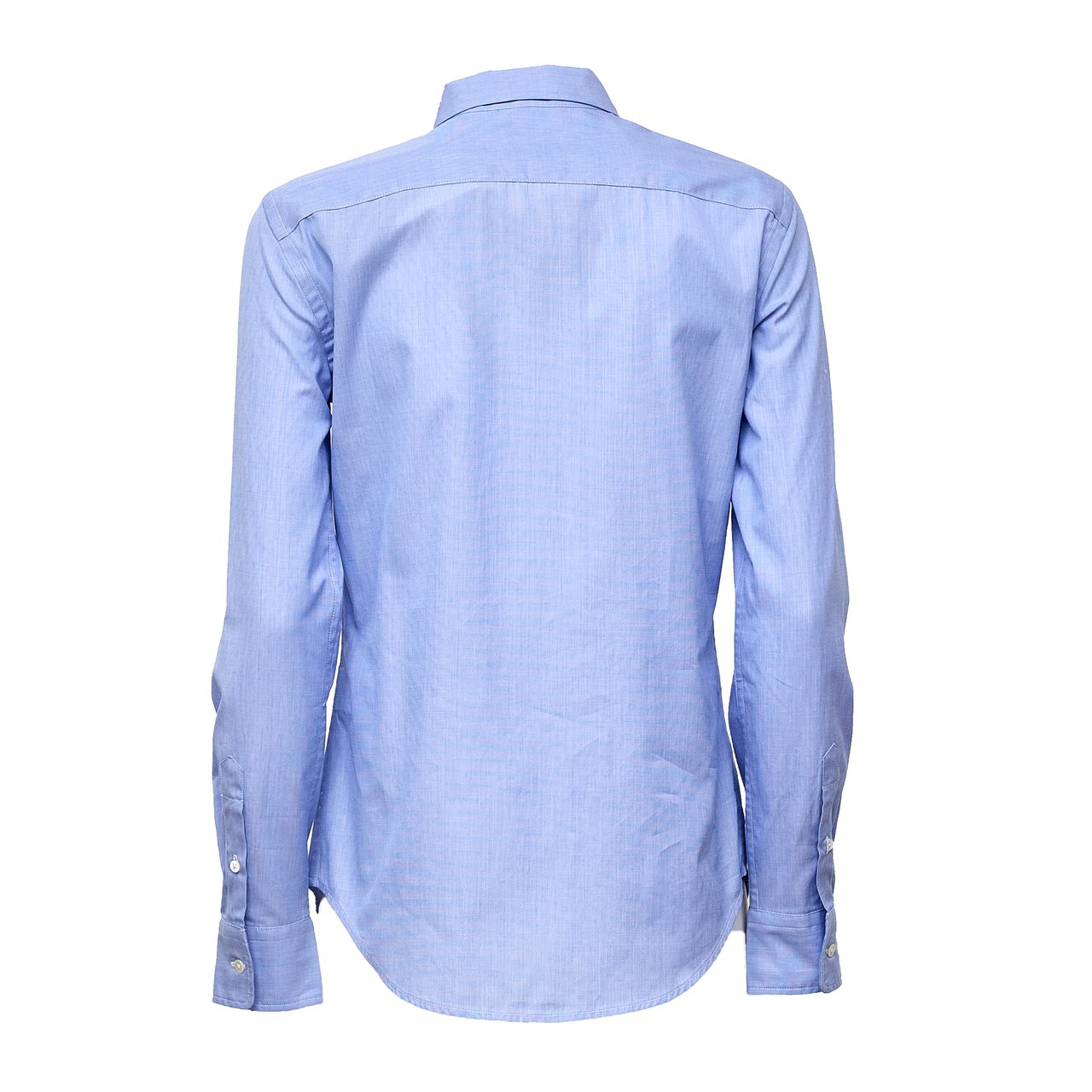 Ralph Lauren Cotton Poplin Slim Blouse Blauw