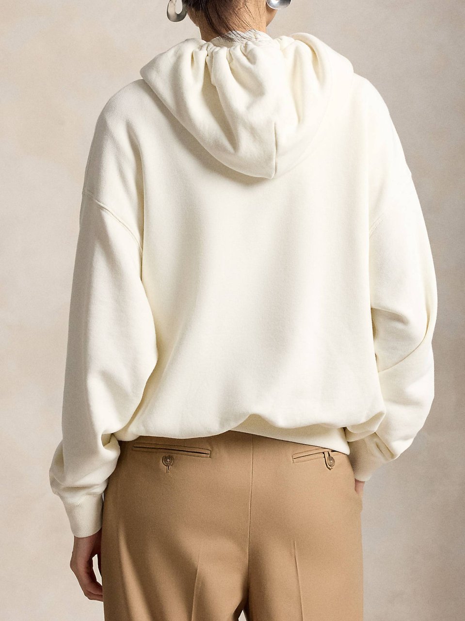 Ralph Lauren Cream Whimsical Bear Knit Sweatshirt Neutraal