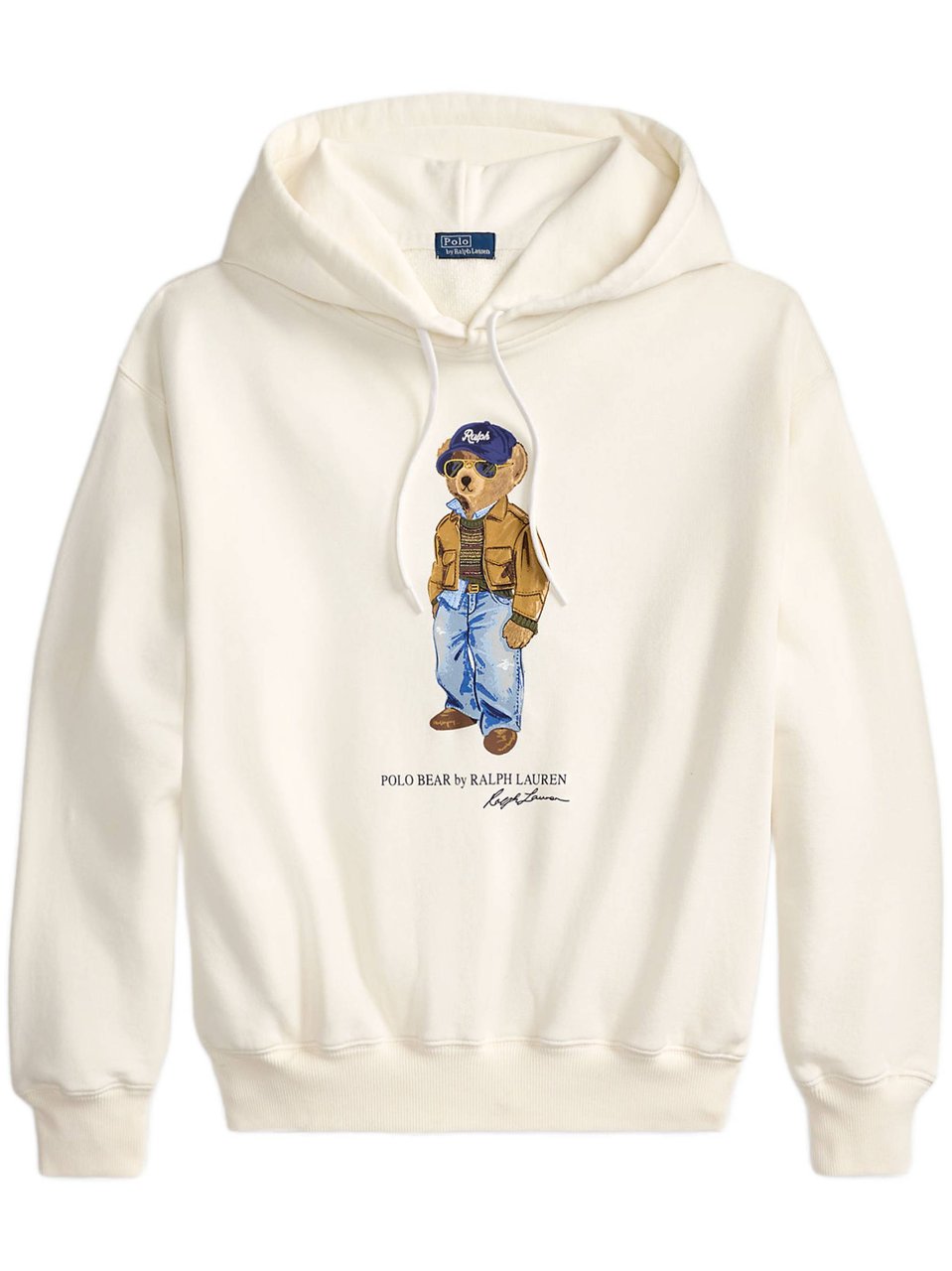Ralph Lauren Cream Whimsical Bear Knit Sweatshirt Neutraal