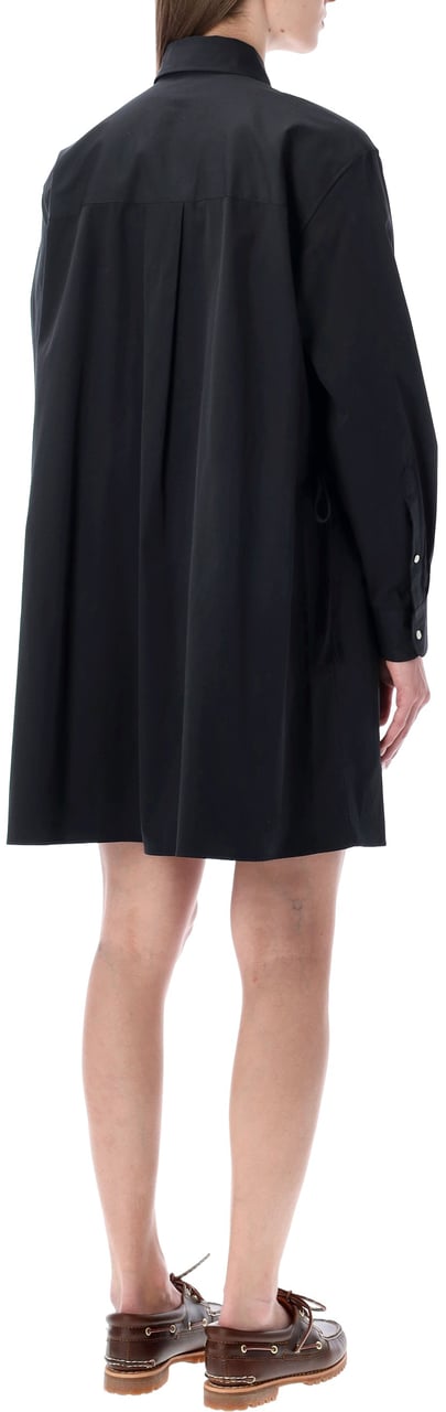 Ralph Lauren Popleine Shirt Mini Dress String Nero Zwart