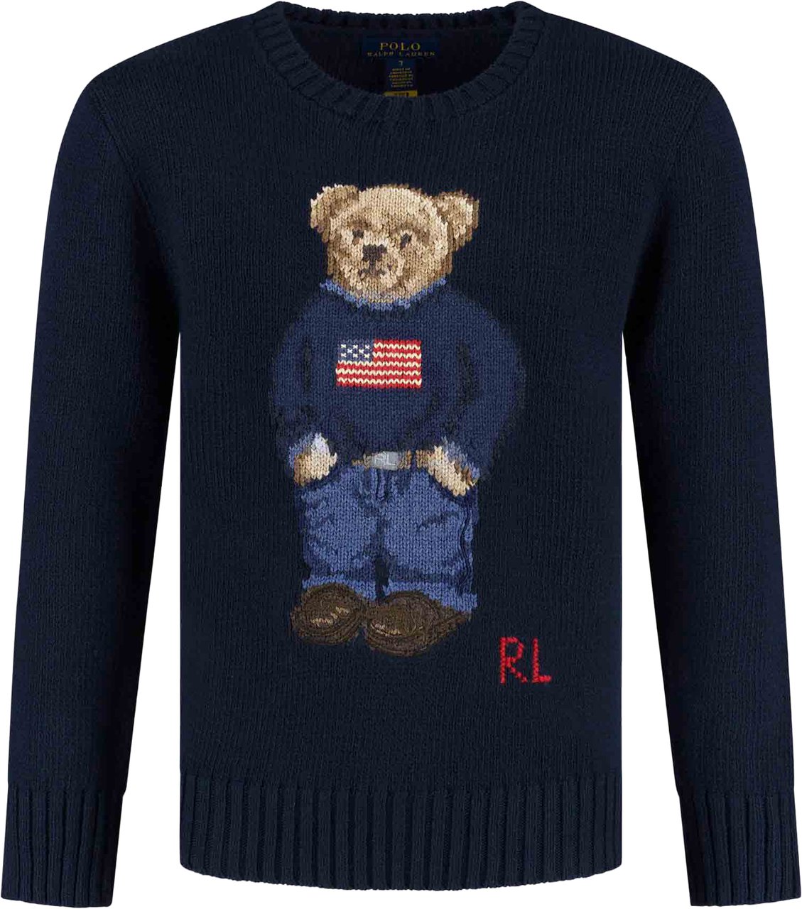 Ralph Lauren Bear Cn Swtr-tops-sweater Blauw