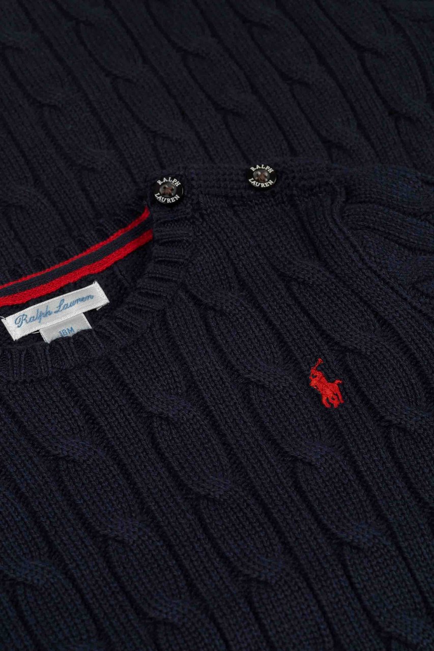 Ralph Lauren Ls Cable Cn-tops-sweater Blauw
