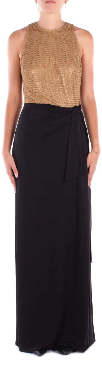 Ralph Lauren Dresses Black Tan Zwart