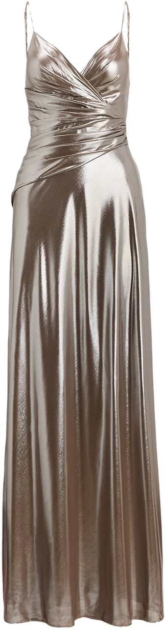 Ralph Lauren Dresses Taupe Brownsilver Foil Taupe