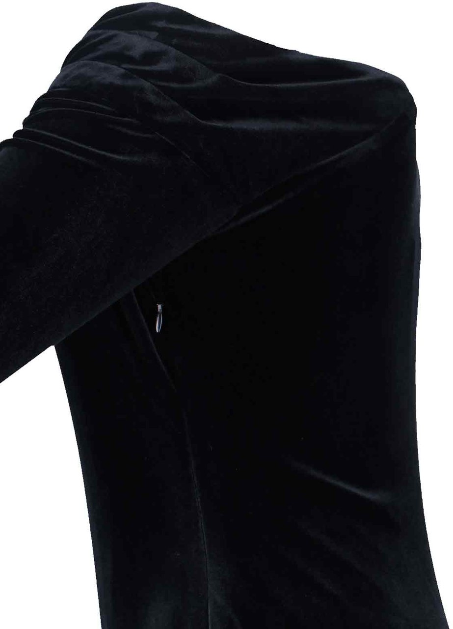 Ralph Lauren Asymmetrical Maxi Dress Zwart