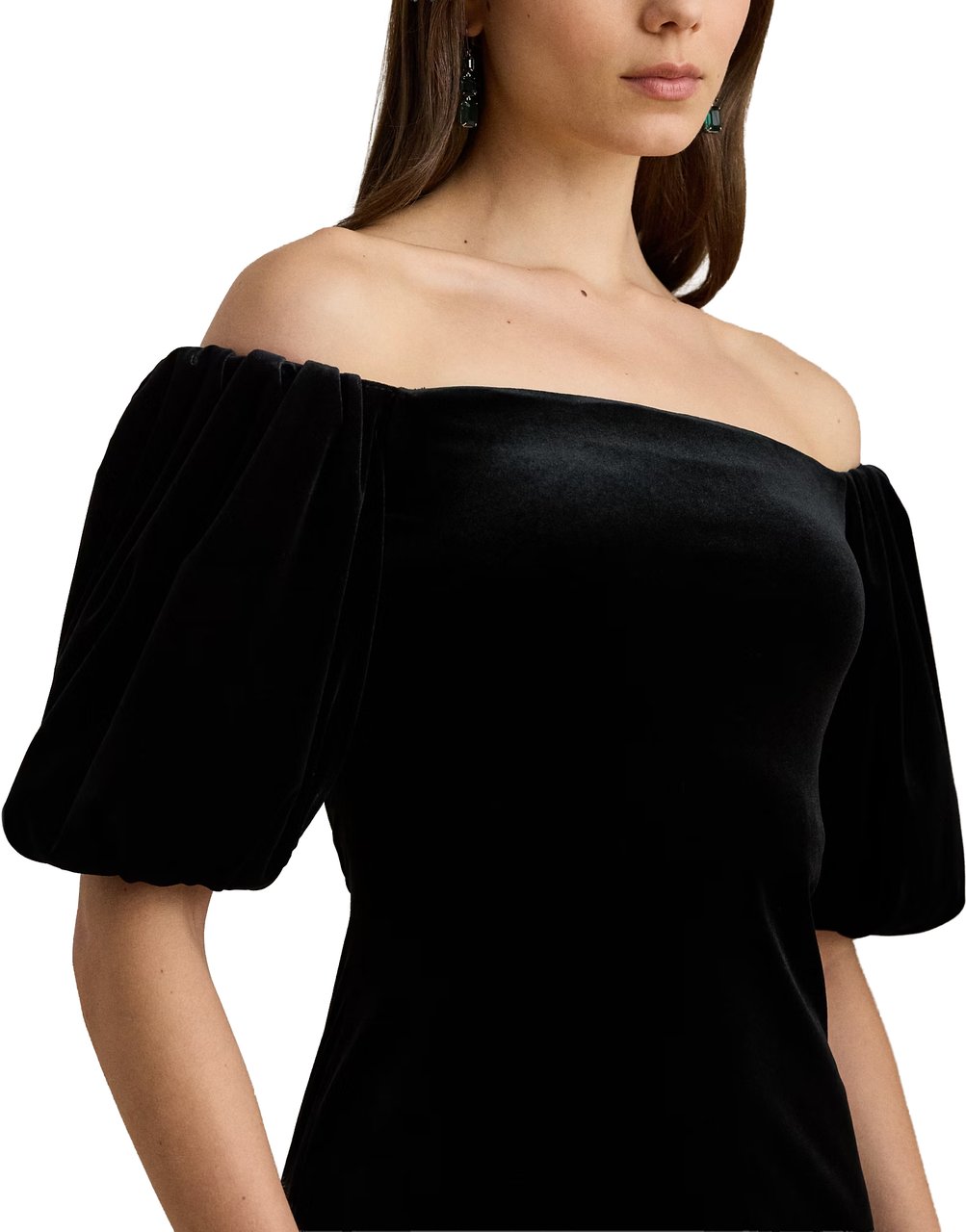 Ralph Lauren Dresses Black Velvet Zwart