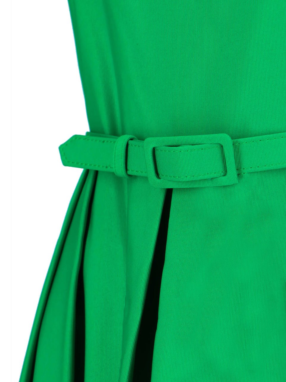 Ralph Lauren Midi Dress With Square Neckline Groen