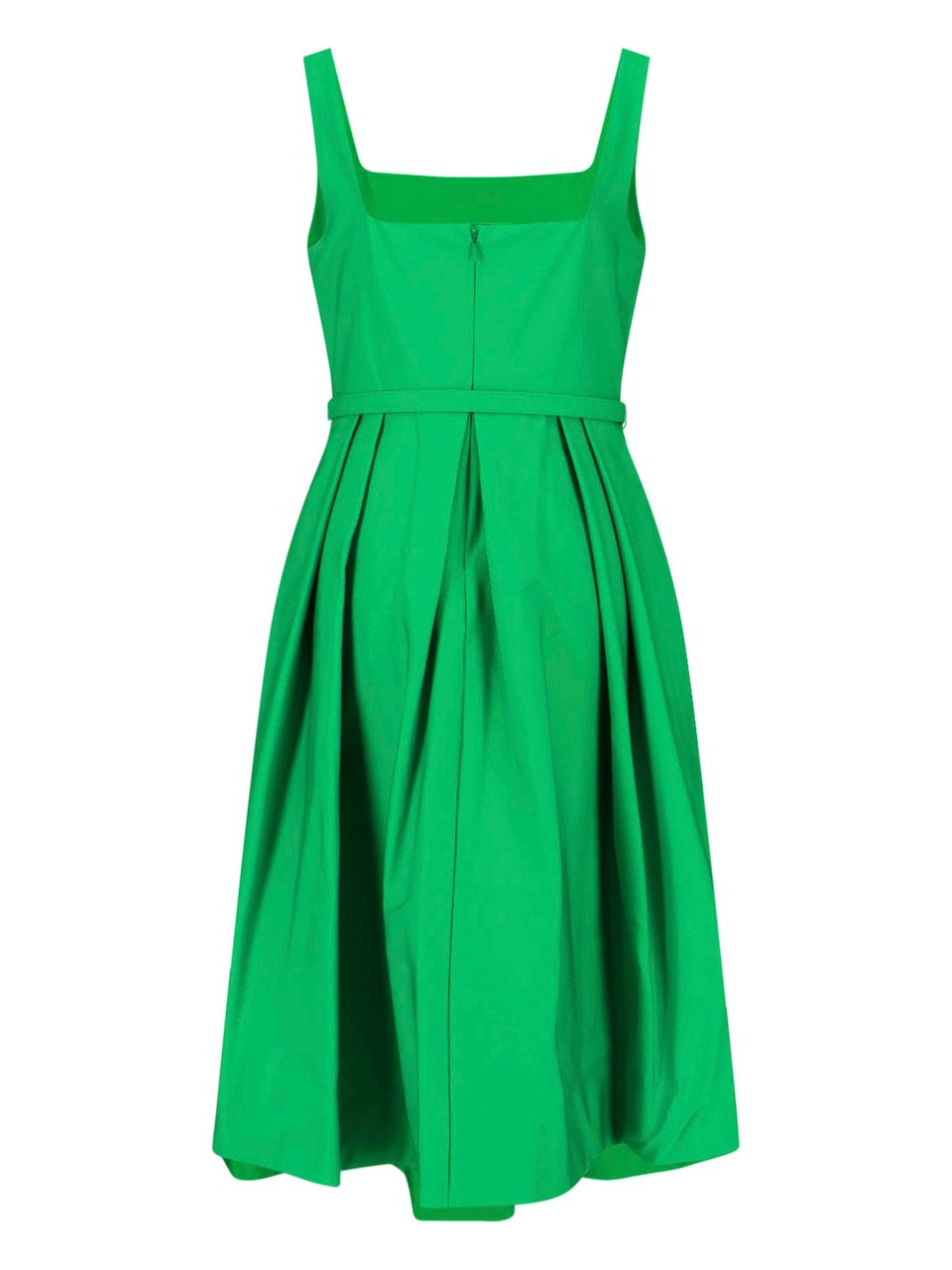 Ralph Lauren Midi Dress With Square Neckline Groen
