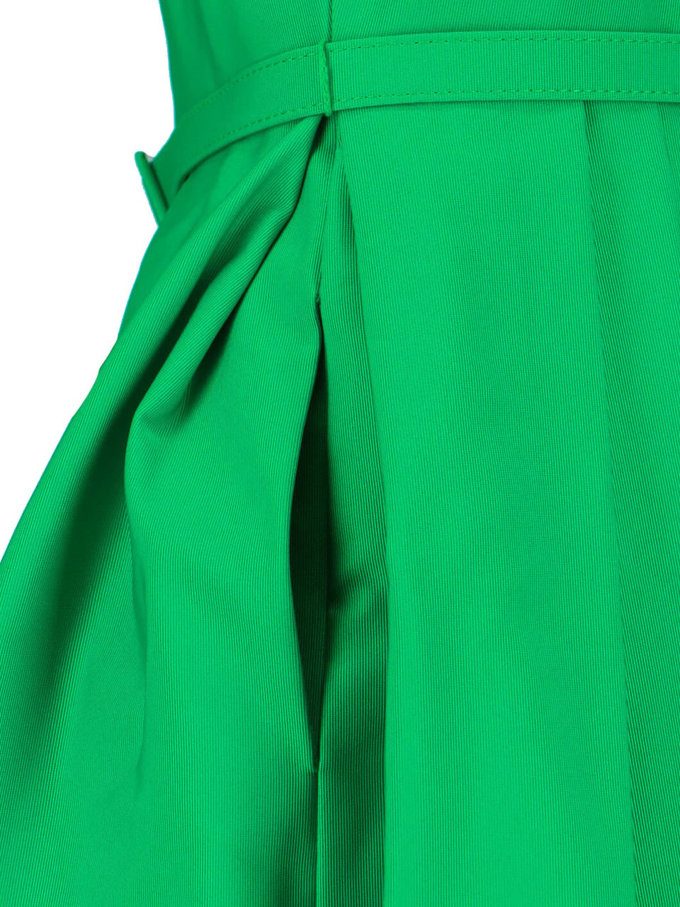 Ralph Lauren Midi Dress With Square Neckline Groen