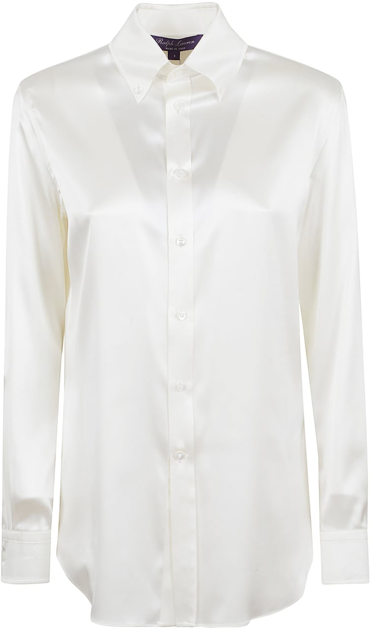 RALPH LAUREN STRETCH SILK SHIRT Wit