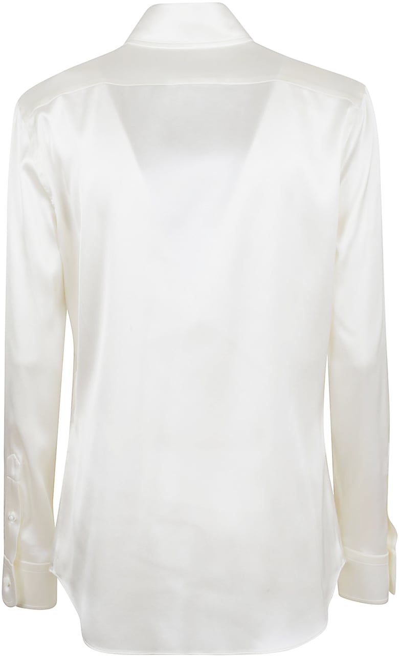 RALPH LAUREN STRETCH SILK SHIRT Wit