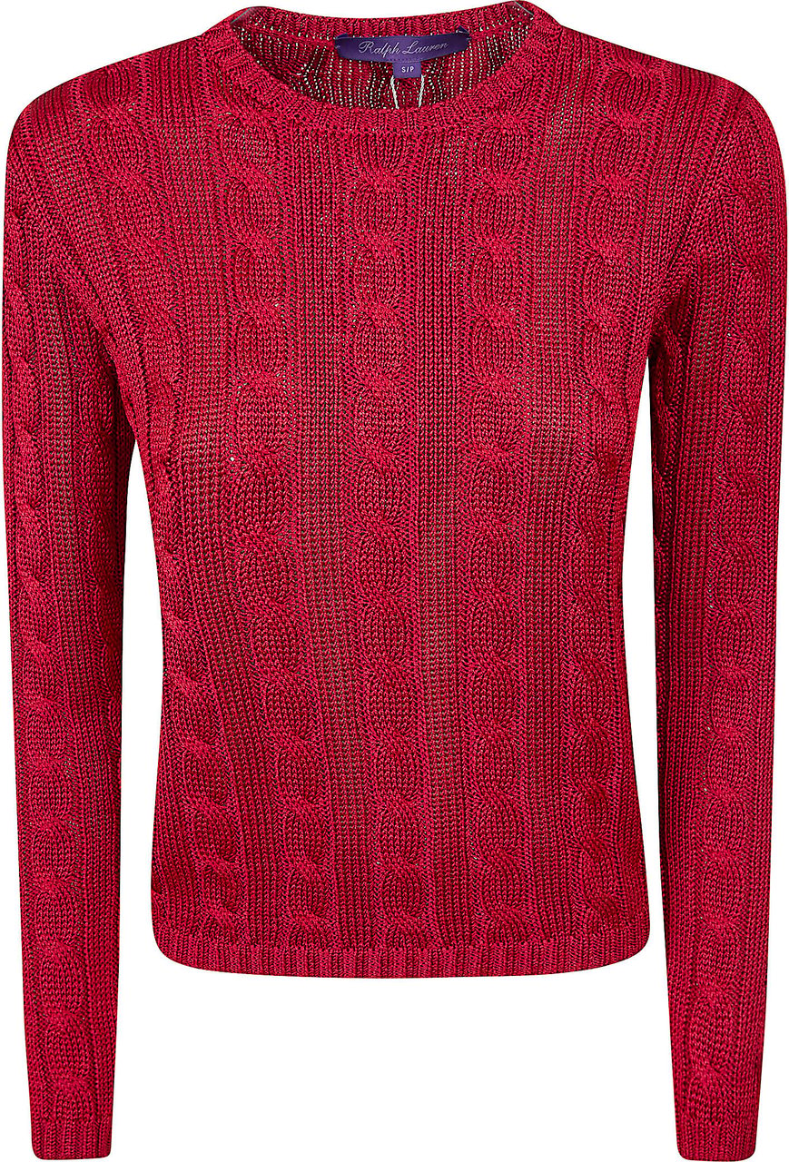 RALPH LAUREN LS CN CABLE-LONG SLEEVE-PULLOVER Rood