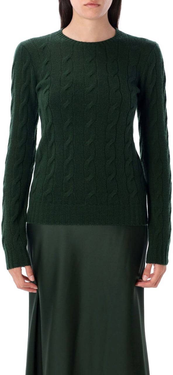 Ralph Lauren Cable Knit Cashmere Dark Racing Green Groen