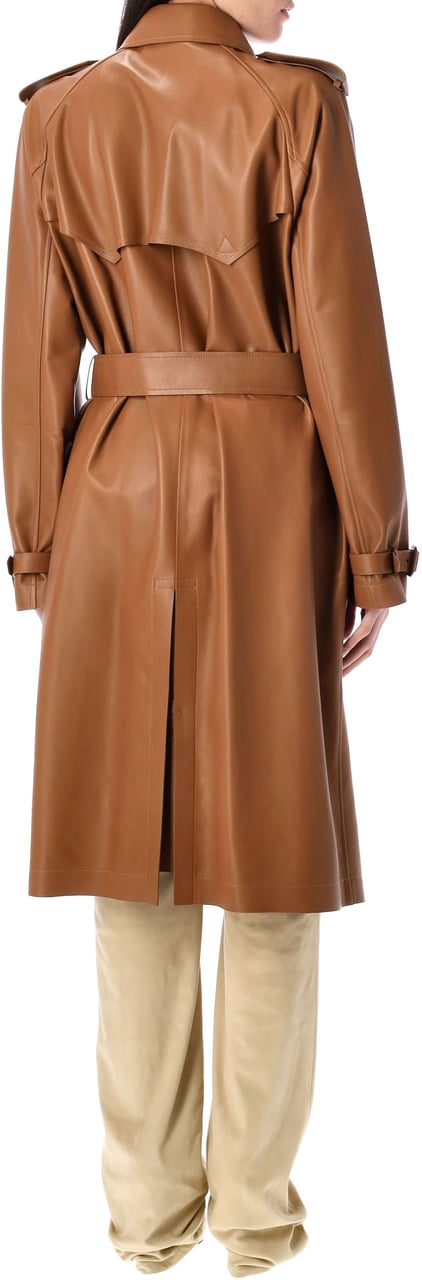 Ralph Lauren Leather Trench Marrone Bruin