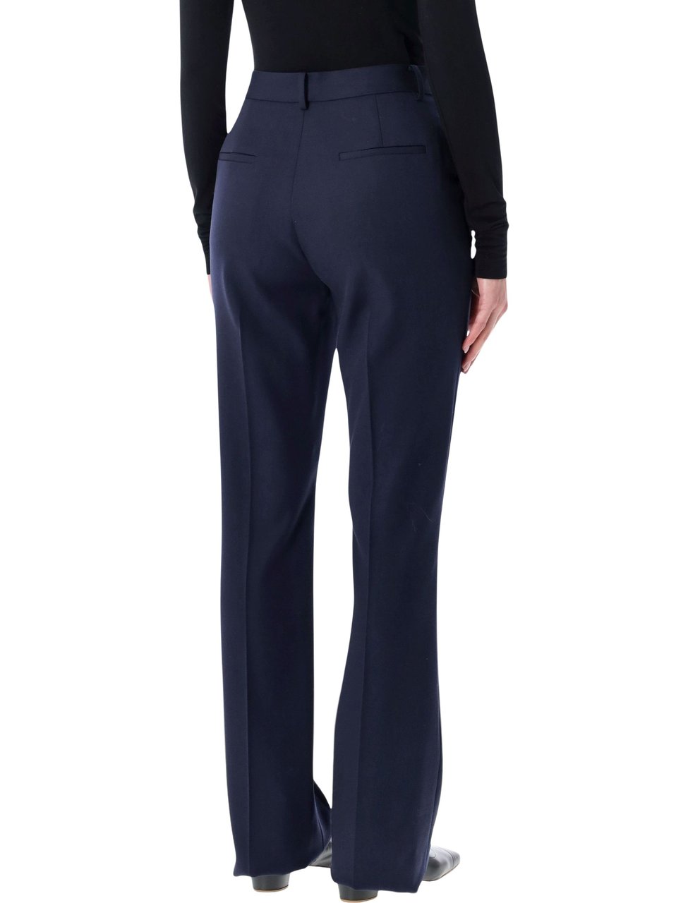 Ralph Lauren Wrigley Flared Grain De Poudre Pants Blauw