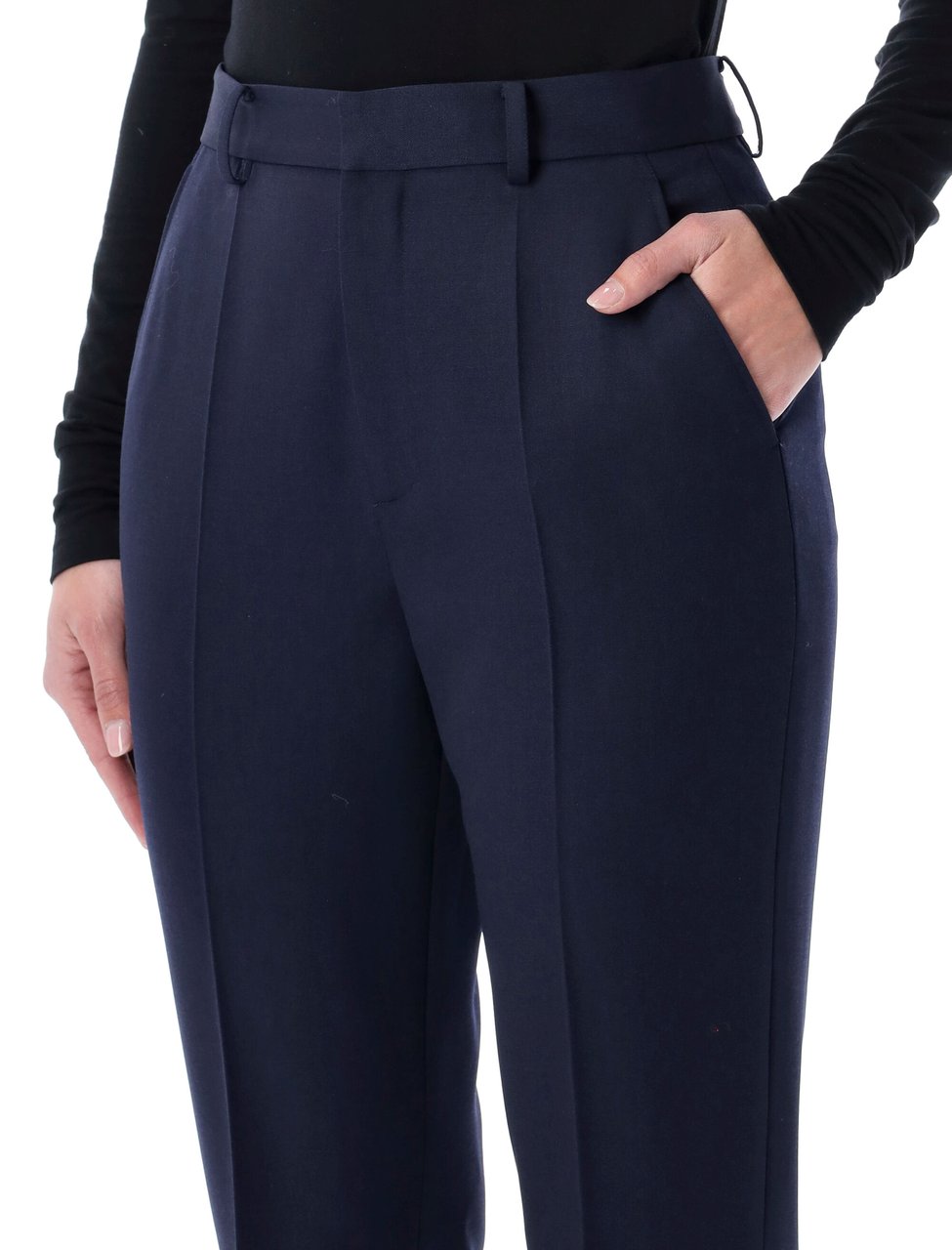 Ralph Lauren Wrigley Flared Grain De Poudre Pants Blauw