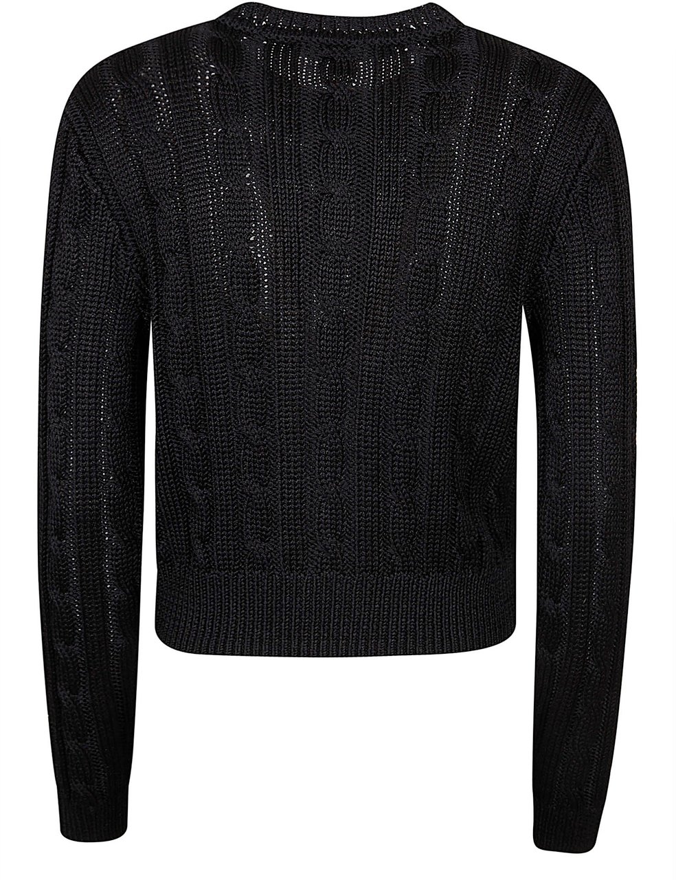 RALPH LAUREN CRP CBL CRD-LONG SLEEVE-CARDIGAN Zwart