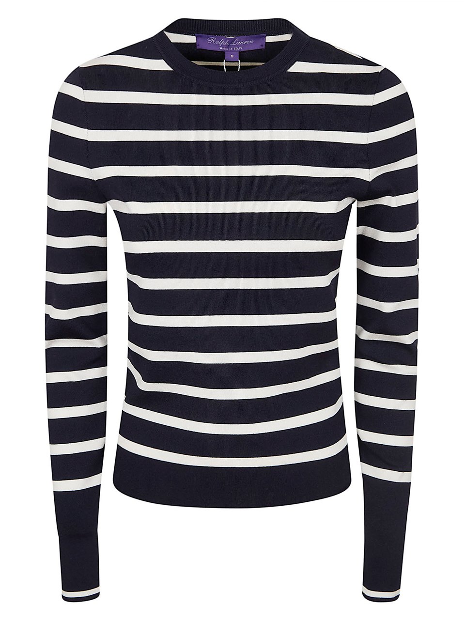 Ralph Lauren Slim-Fit Striped Silk Blend Pullover Zwart