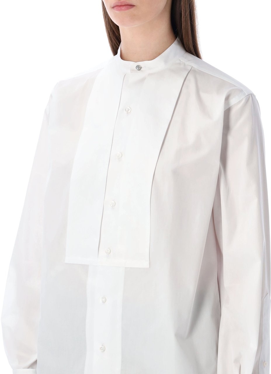 Ralph Lauren Oversized Smoking Shirt Bianco Wit
