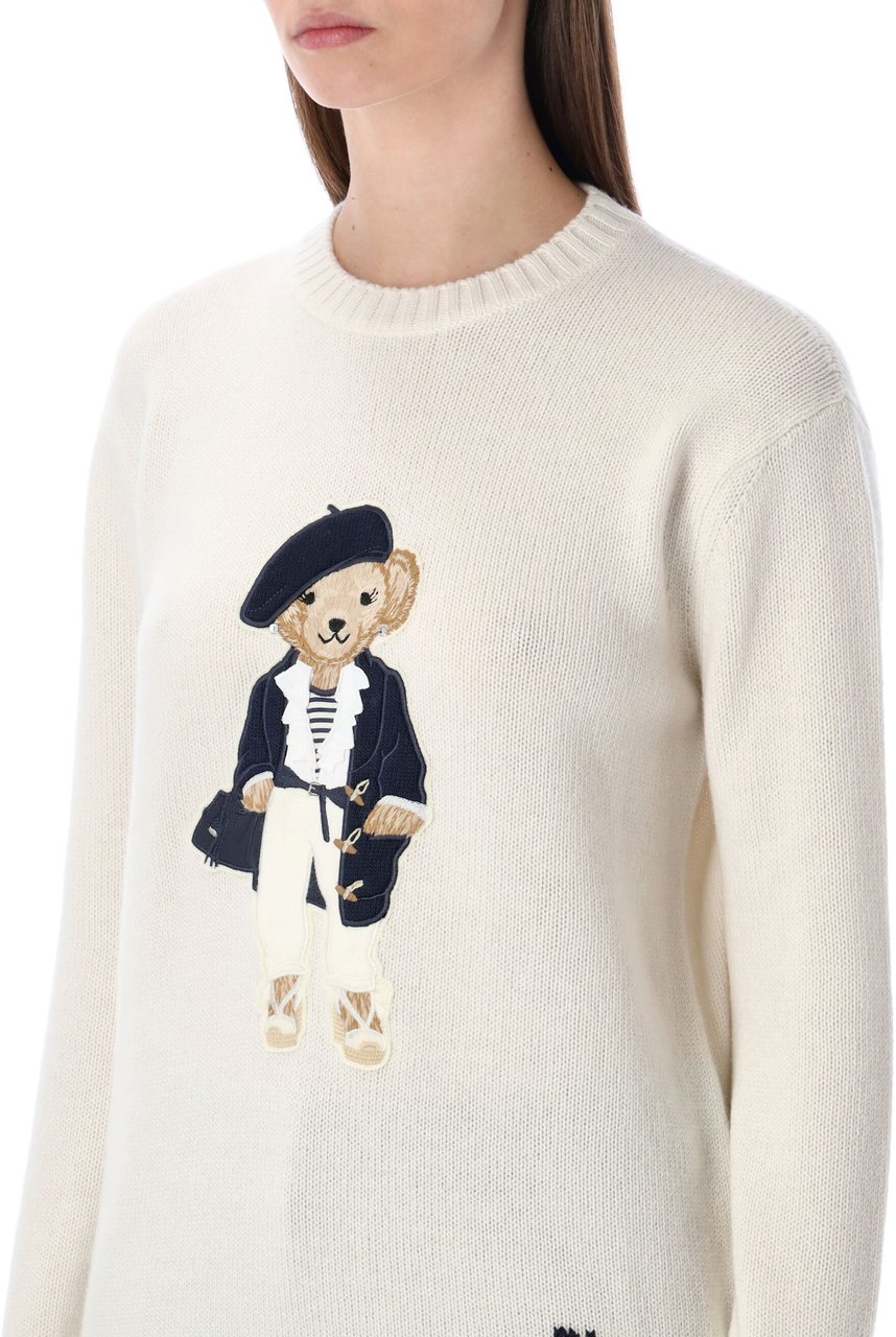 Ralph Lauren Bear Knit Bianco Wit