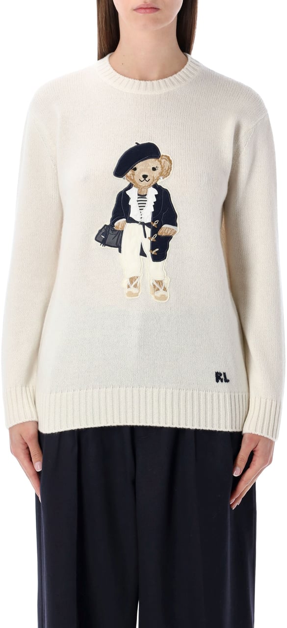 Ralph Lauren Bear Knit Bianco Wit