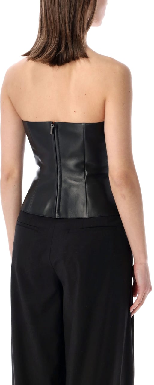 Ralph Lauren Ralph Lauren Harling lambskin bustier Zwart