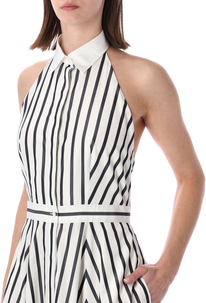 Ralph Lauren Elle Dredd Slevless Day Dress Nero Wit