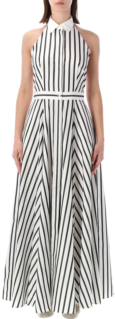 Ralph Lauren Elle Dredd Slevless Day Dress Nero Wit