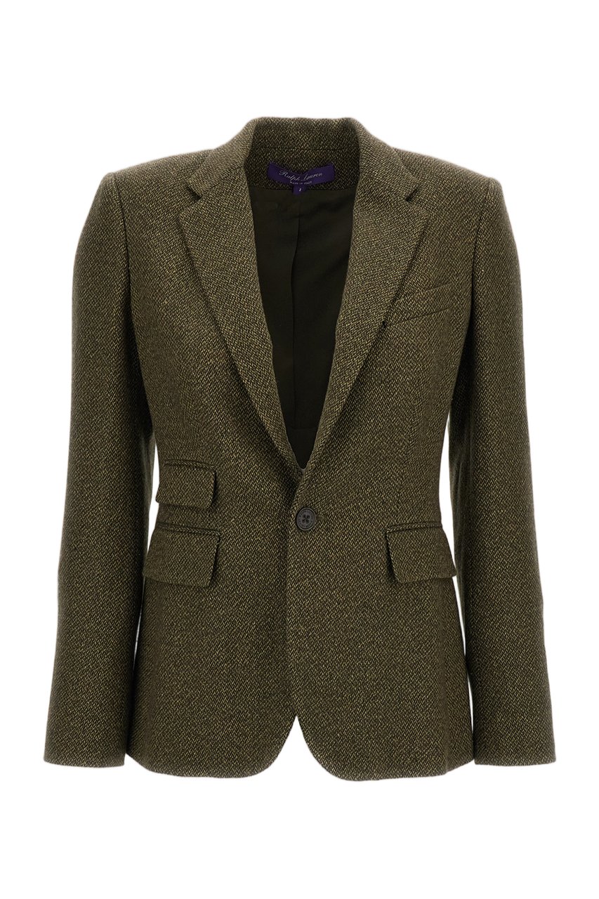 Ralph Lauren Green Parker Broken-Twill Blazer Groen