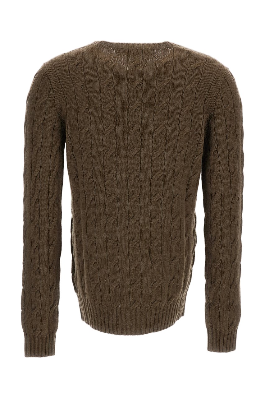 Ralph Lauren Cable-Knit Cashmere Pullover With Ribbed Finishing Bruin