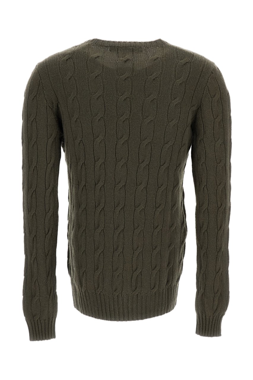 Ralph Lauren Cable-Knit Cashmere Pullover With Classic Crew Neckline Groen