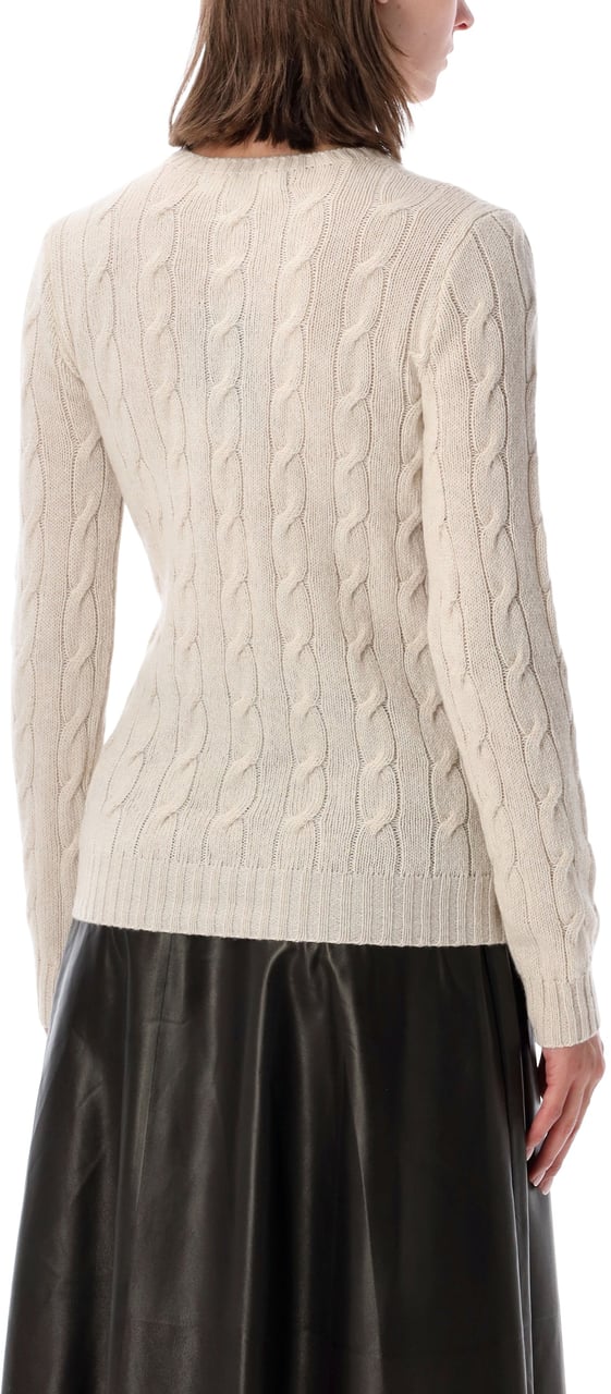 Ralph Lauren Crewneck Cable Sand Melange Wit