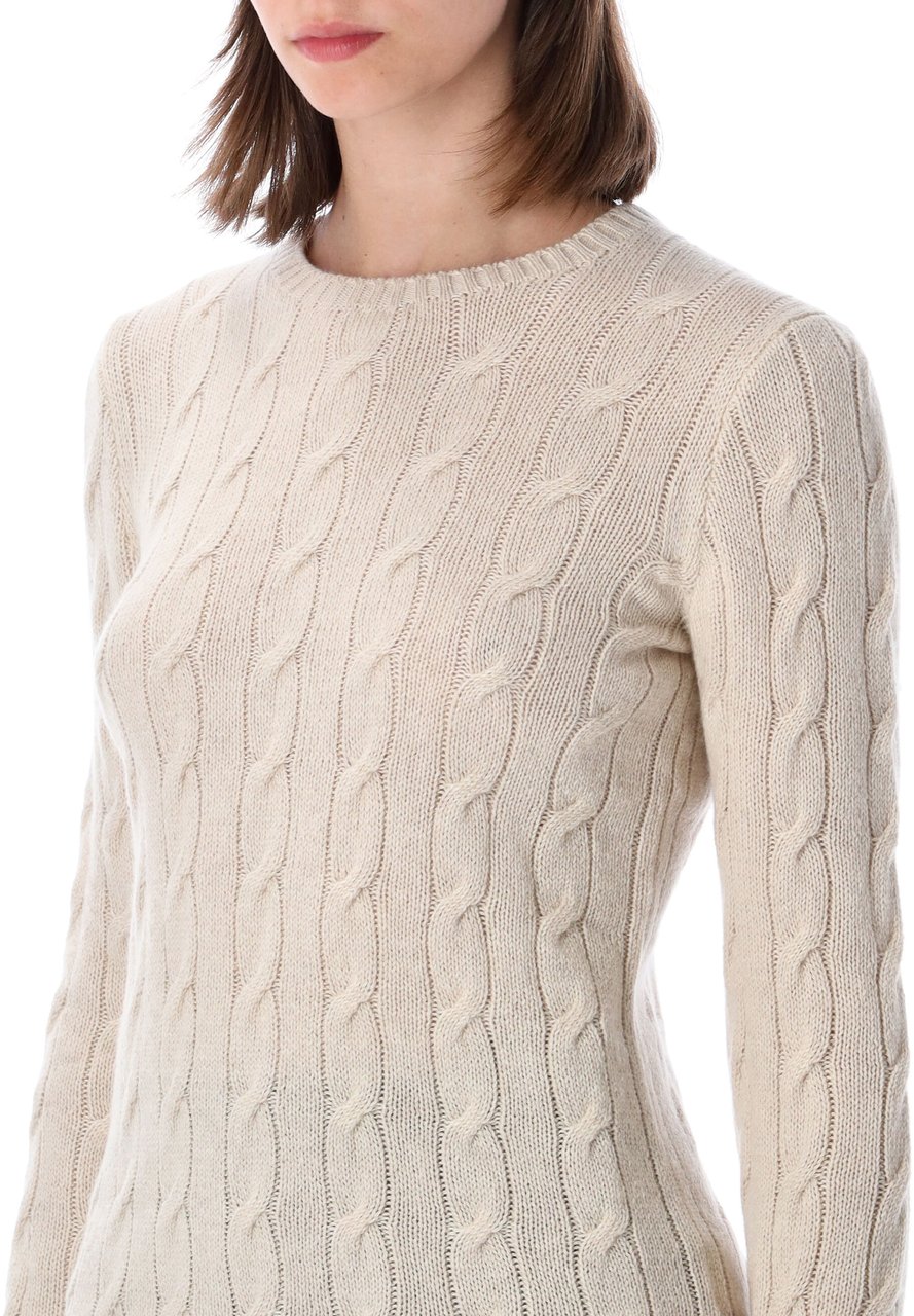 Ralph Lauren Crewneck Cable Sand Melange Wit