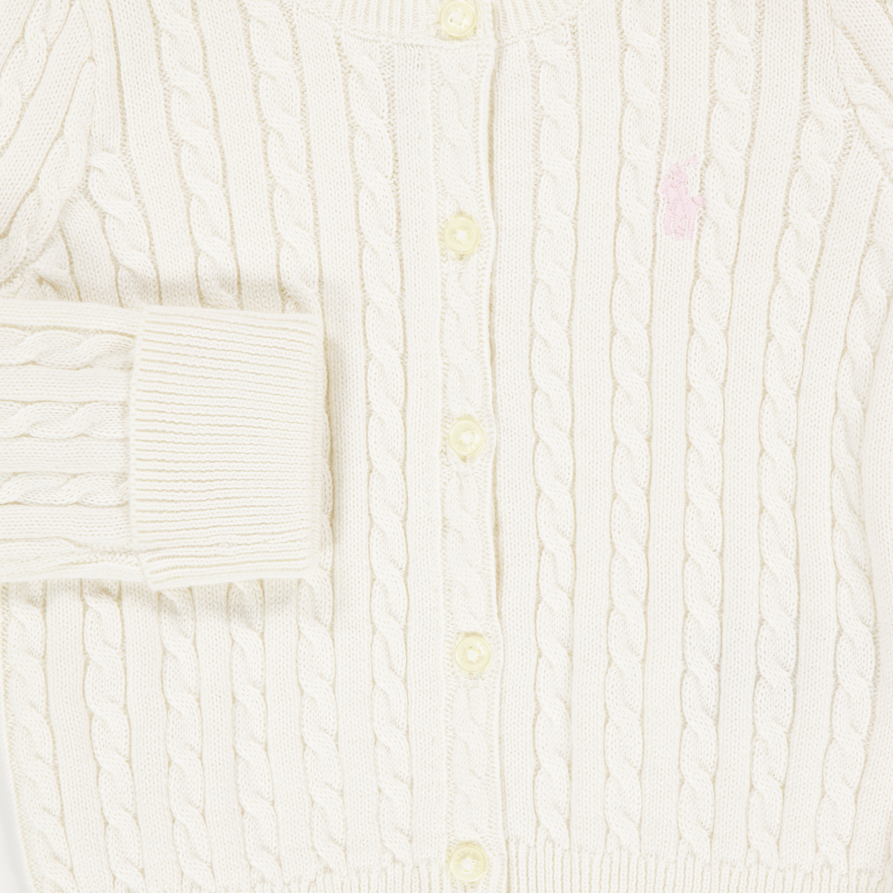 Ralph Lauren Ralph Lauren Baby Meisjes Vest In Off White Wit