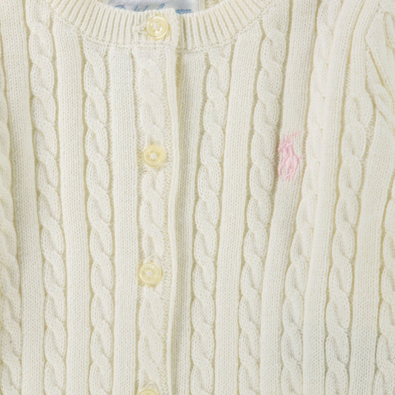 Ralph Lauren Ralph Lauren Baby Meisjes Vest In Off White Wit