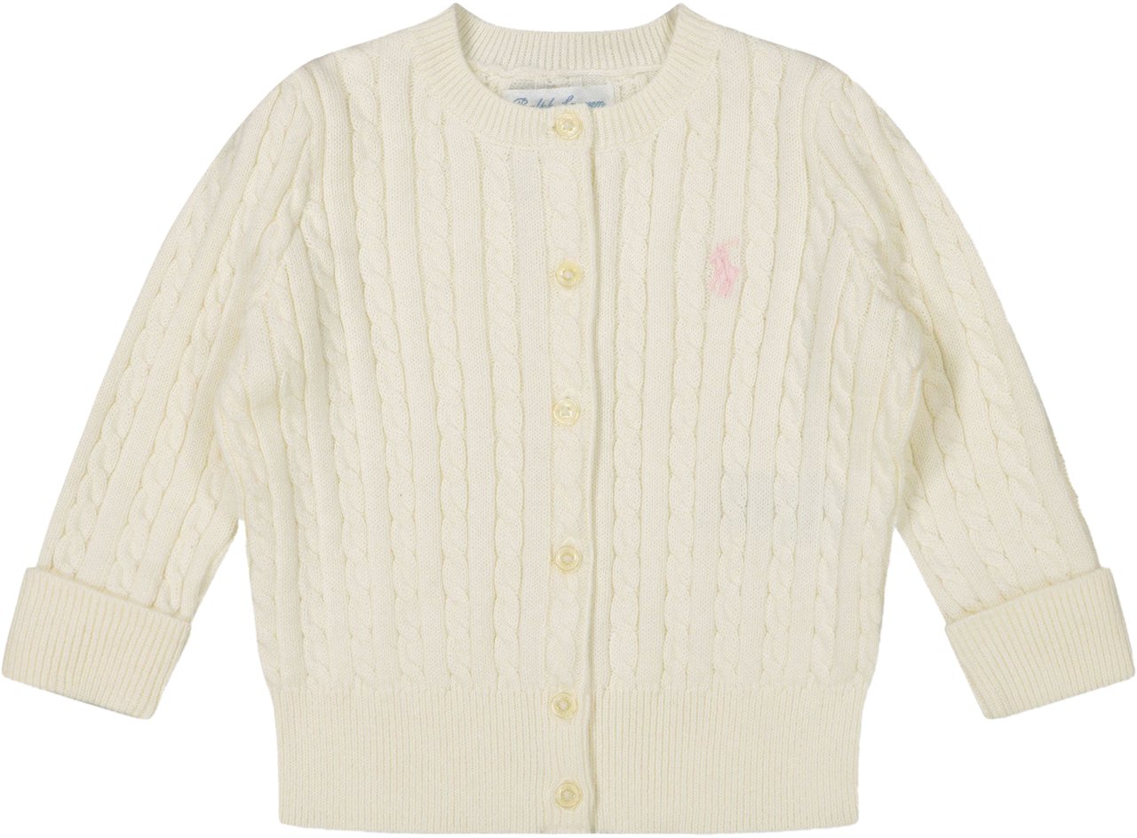 Ralph Lauren Ralph Lauren Baby Meisjes Vest In Off White Wit